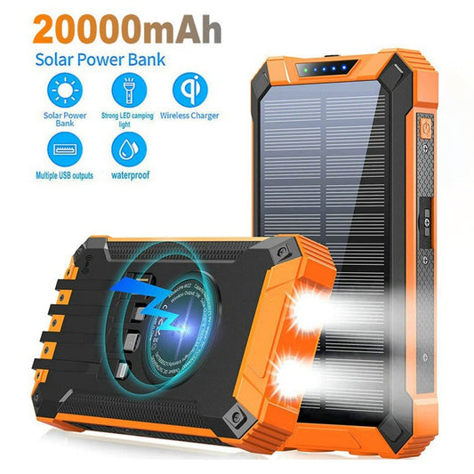 Wireless charging solar power bank 20000 MAH - Feel the POWER everywhere you go!